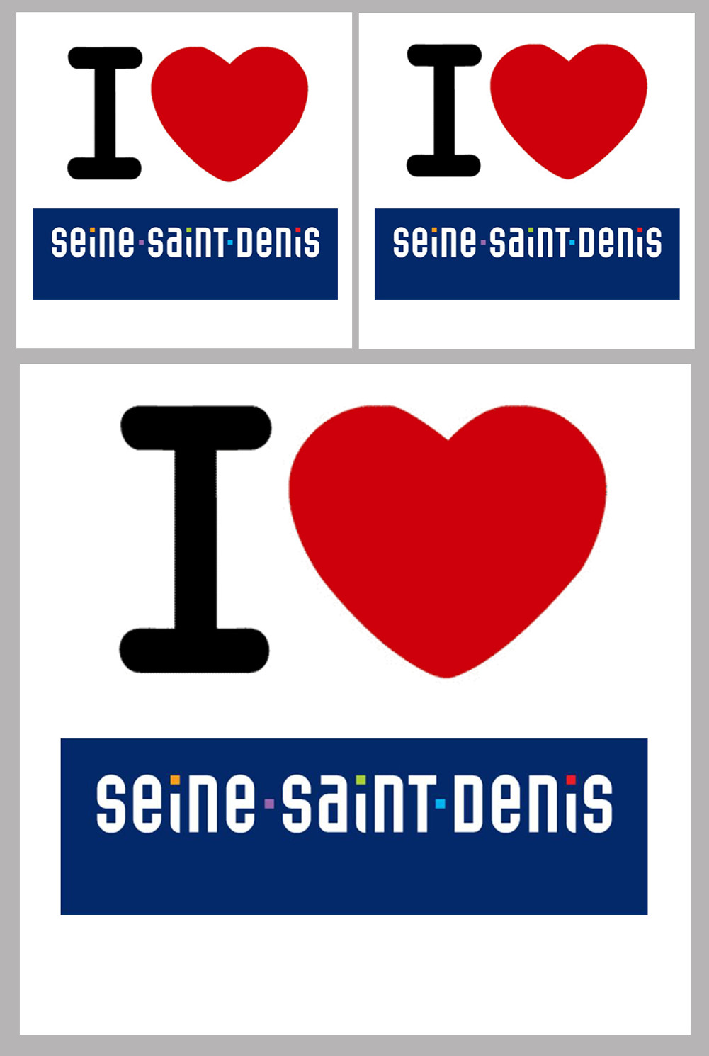 Département 93 la Seine-Saint-Denis (1fois 10cm 2fois 5cm) - Sticker/autocollant