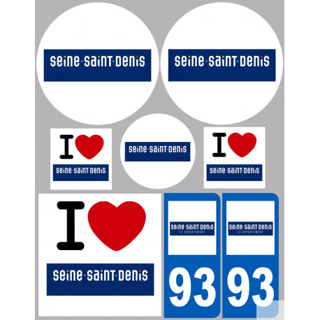 Seine-Saint-Denis (8 autocollants variés) - Sticker/autocollant