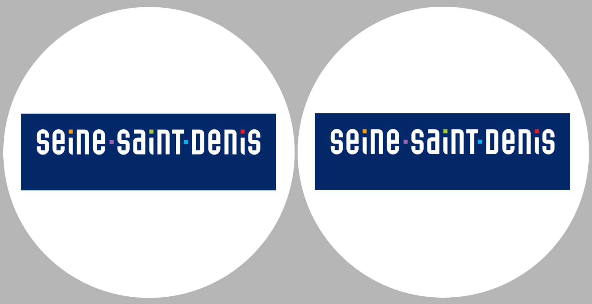 Département 93 la Seine-Saint-Denis (2 fois 10cm) - Sticker/autocollant