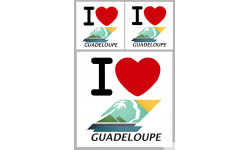 Département 971 la Guadeloupe (1fois 10cm 2fois 5cm) - Sticker/autocollant