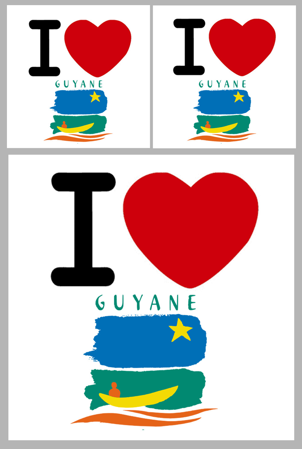 Département 973 la Guyane (1fois 10cm 2fois 5cm) - Sticker/autocollant