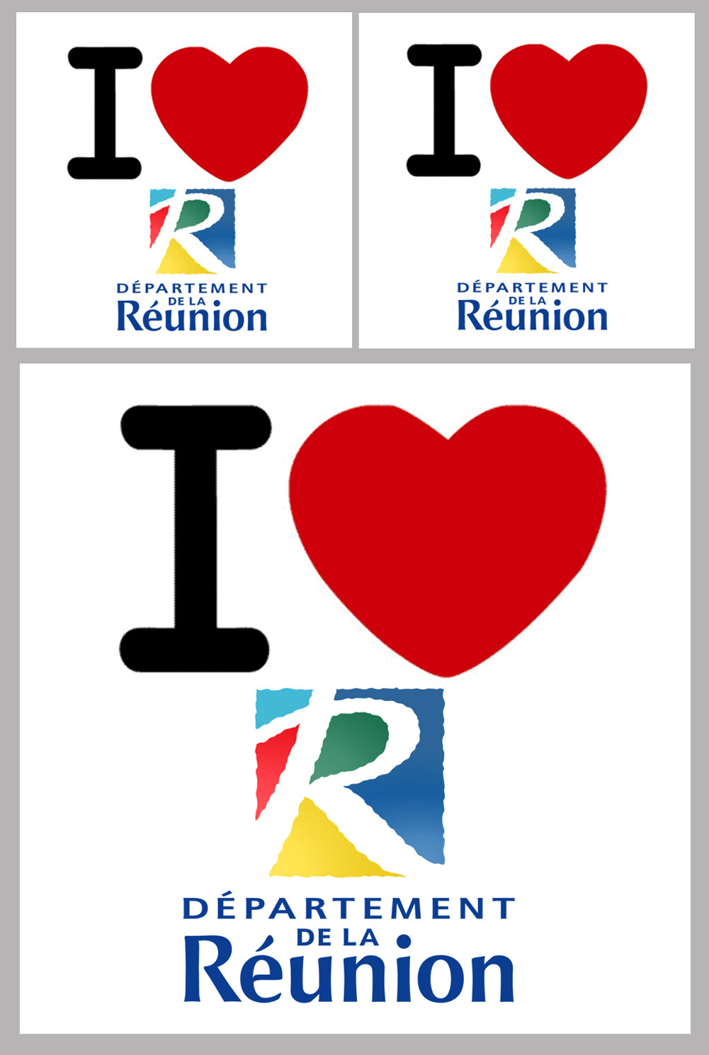 Département 974 la Réunion (1fois 10cm 2fois 5cm) - Sticker/autocollant