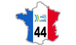 FRANCE 44 Pays de la Loire (10x10cm) - Sticker/autocollant