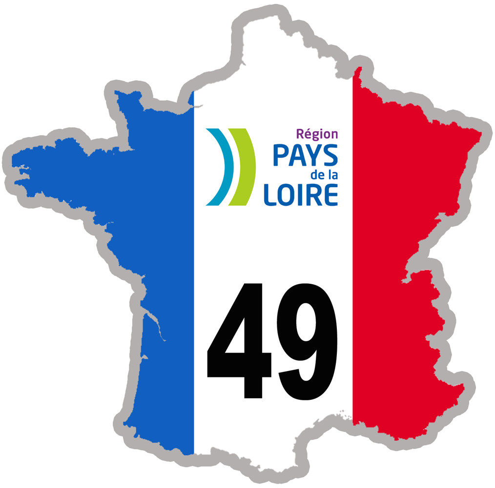 FRANCE 49 Pays de la Loire (15x15cm) - Sticker/autocollant