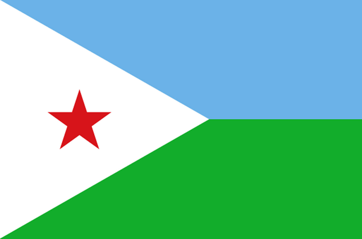 Drapeau Djibouti (19.5x13cm) - Sticker/autocollant