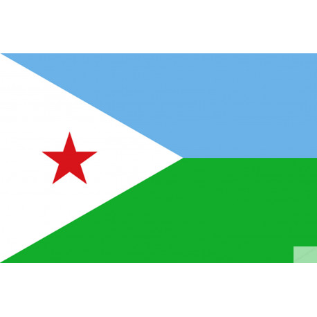 Drapeau Djibouti (15x10cm) - Sticker/autocollant