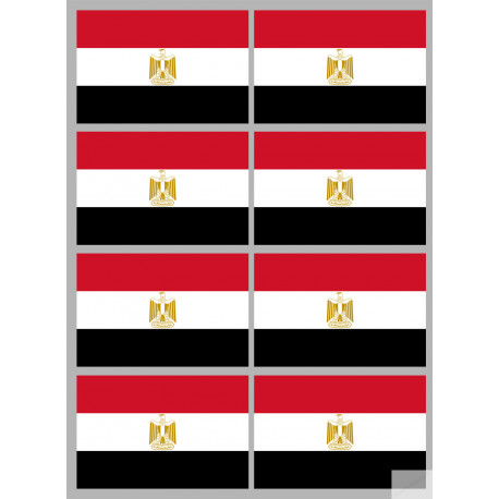 Drapeau Egypte (8 stickers 9.5x6.3cm) - Sticker/autocollant