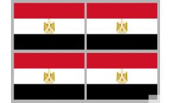 Drapeau Egypte (4 stickers 9.5x6.3cm) - Sticker/autocollant