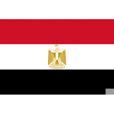 Drapeau Egypte (15x10cm) - Sticker/autocollant