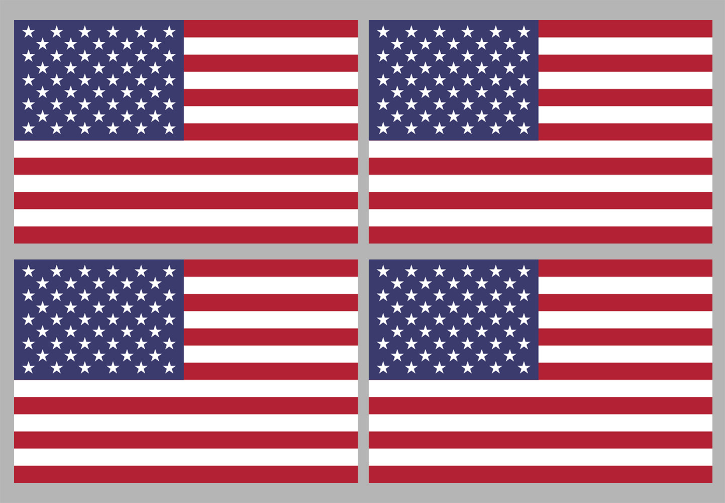 Drapeau États-Unis (4 stickers 9.5x6.3cm) - Sticker/autocollant