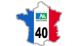 FRANCE 40 Aquitaine (10x10cm) - Sticker/autocollant