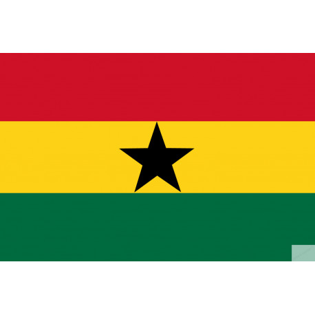 Drapeau Ghana (19.5x13cm) - Sticker/autocollant