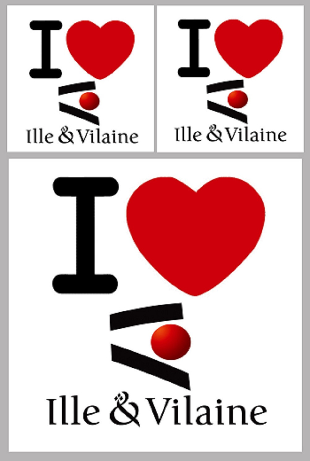 Département 35 d'Ille et Vilaine (1fois 10cm / 2 fois 5cm) - Sticker/autocollant