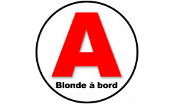 A Blonde à Bord (15x15cm) - Sticker/autocollant