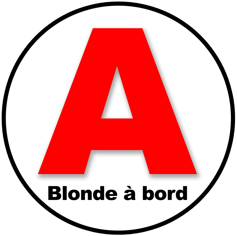 A Blonde à Bord (15x15cm) - Sticker/autocollant