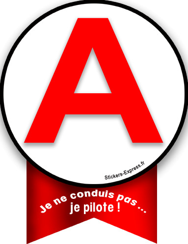 A je pilote (13,5x17,5cm) - Sticker/autocollant