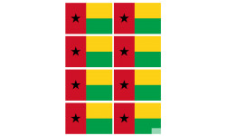 Drapeau Guinée Bissau (8 stickers 9.5x6.3cm) - Sticker/autocollant