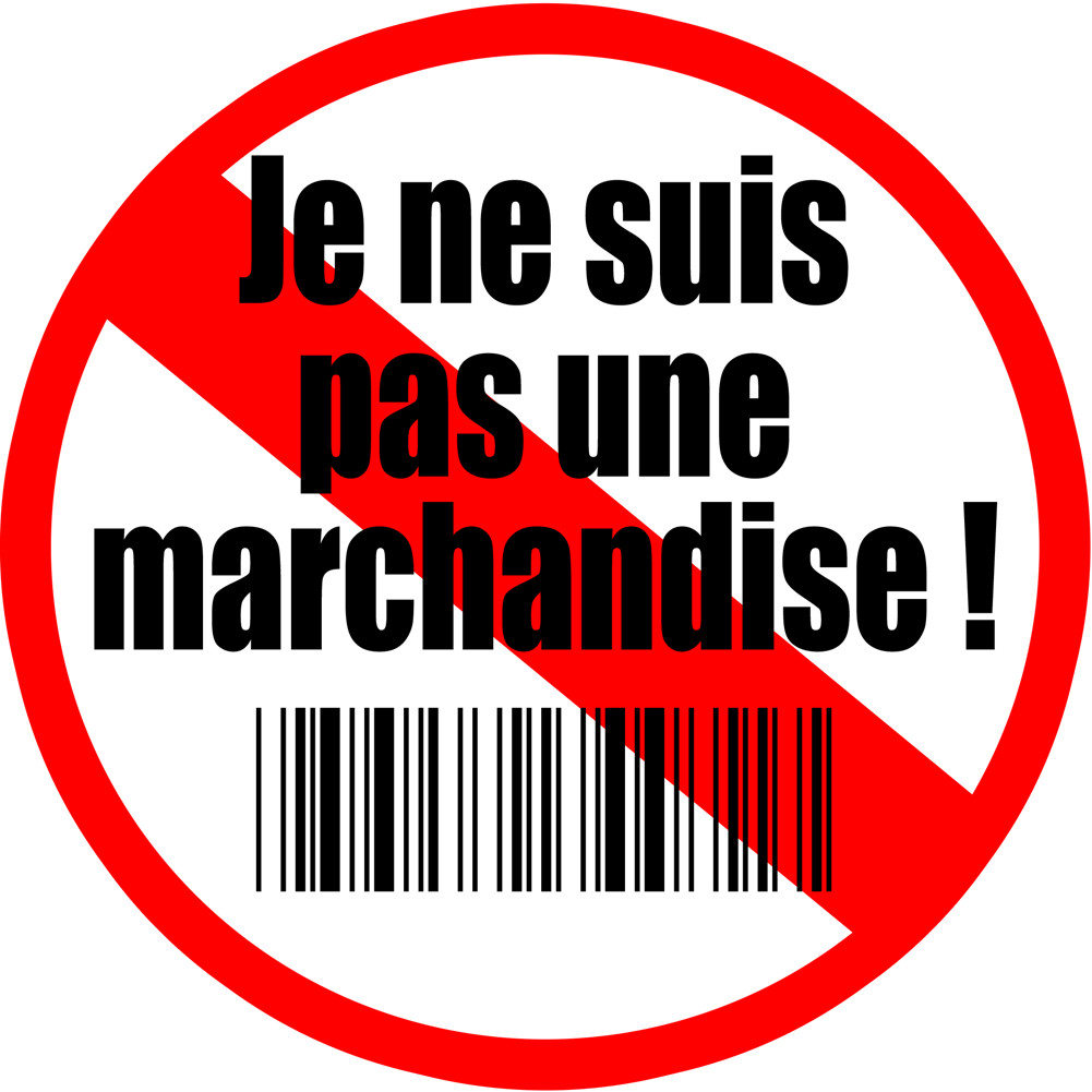 Je ne suis pas une marchandise (15x15cm) - Sticker/autocollant