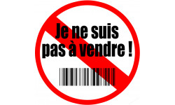 je ne suis pas à vendre (10x10cm) - Sticker/autocollant