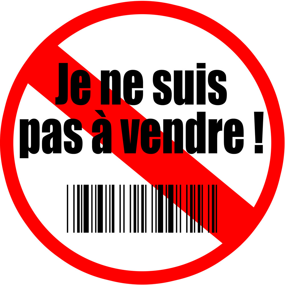 je ne suis pas à vendre (5x5cm) - Sticker/autocollant