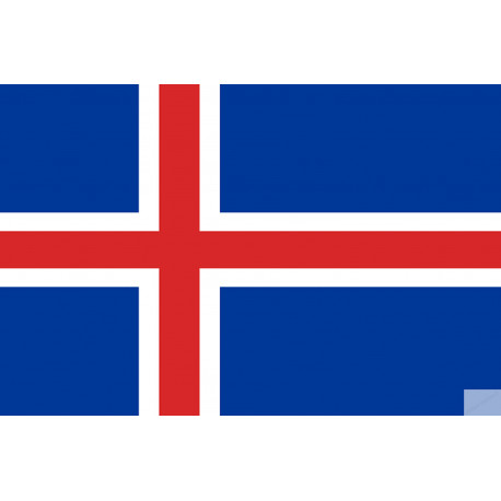 Drapeau Islande (19.5x13cm) - Sticker/autocollant