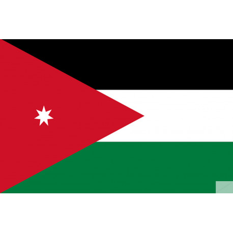 Drapeau Jordanie (19.5x13cm) - Sticker/autocollant