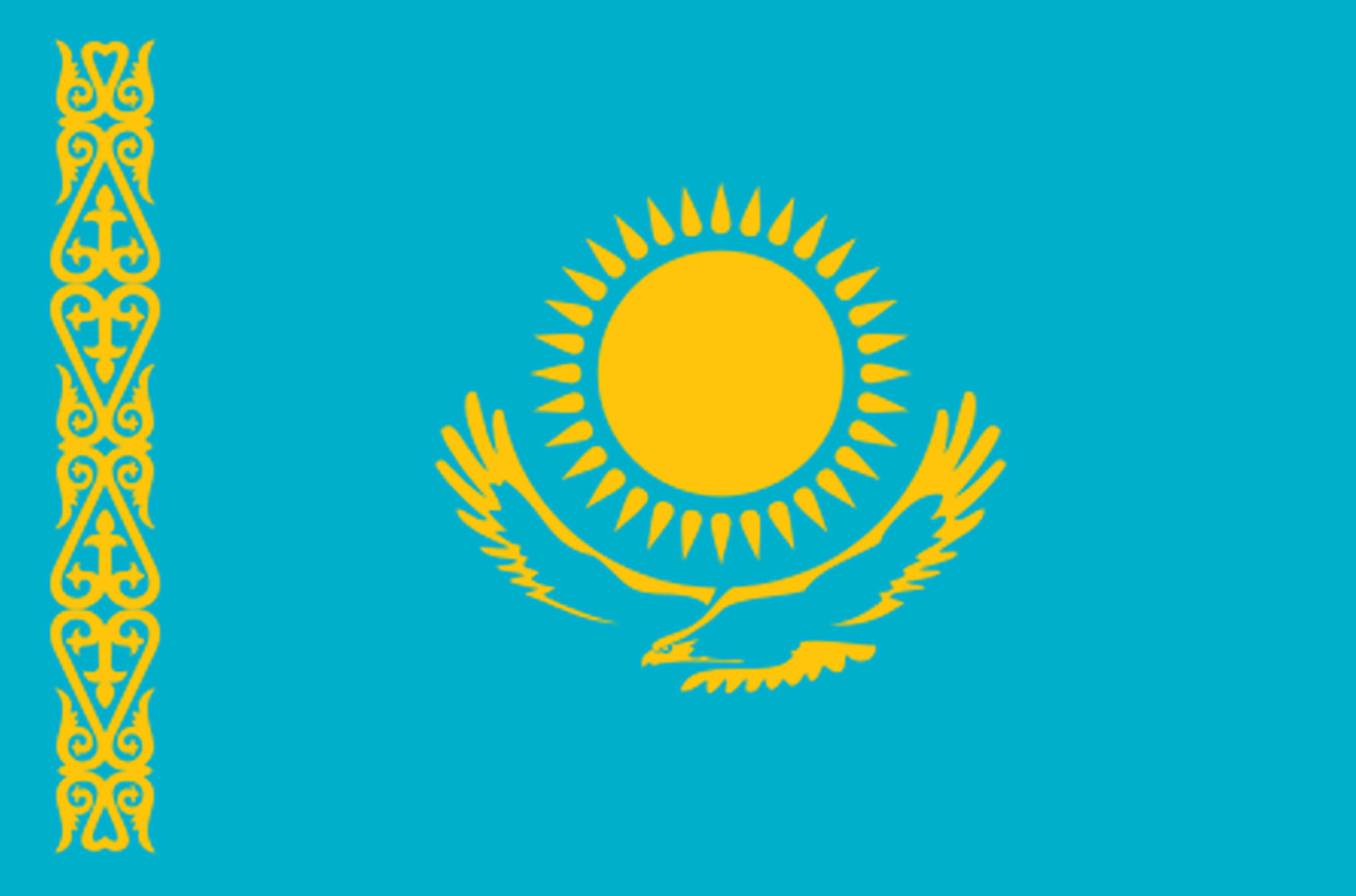 Drapeau Kazakhstan (19.5x13cm) - Sticker/autocollant