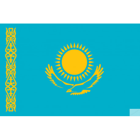 Drapeau Kazakhstan (5x3.3cm) - Sticker/autocollant