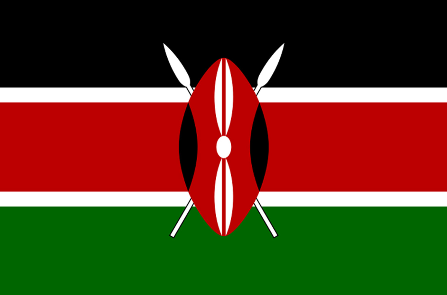 Drapeau Kenya (19.5x13cm) - Sticker/autocollant