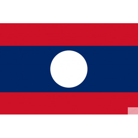 Drapeau Laos (5x3.3cm) - Sticker/autocollant