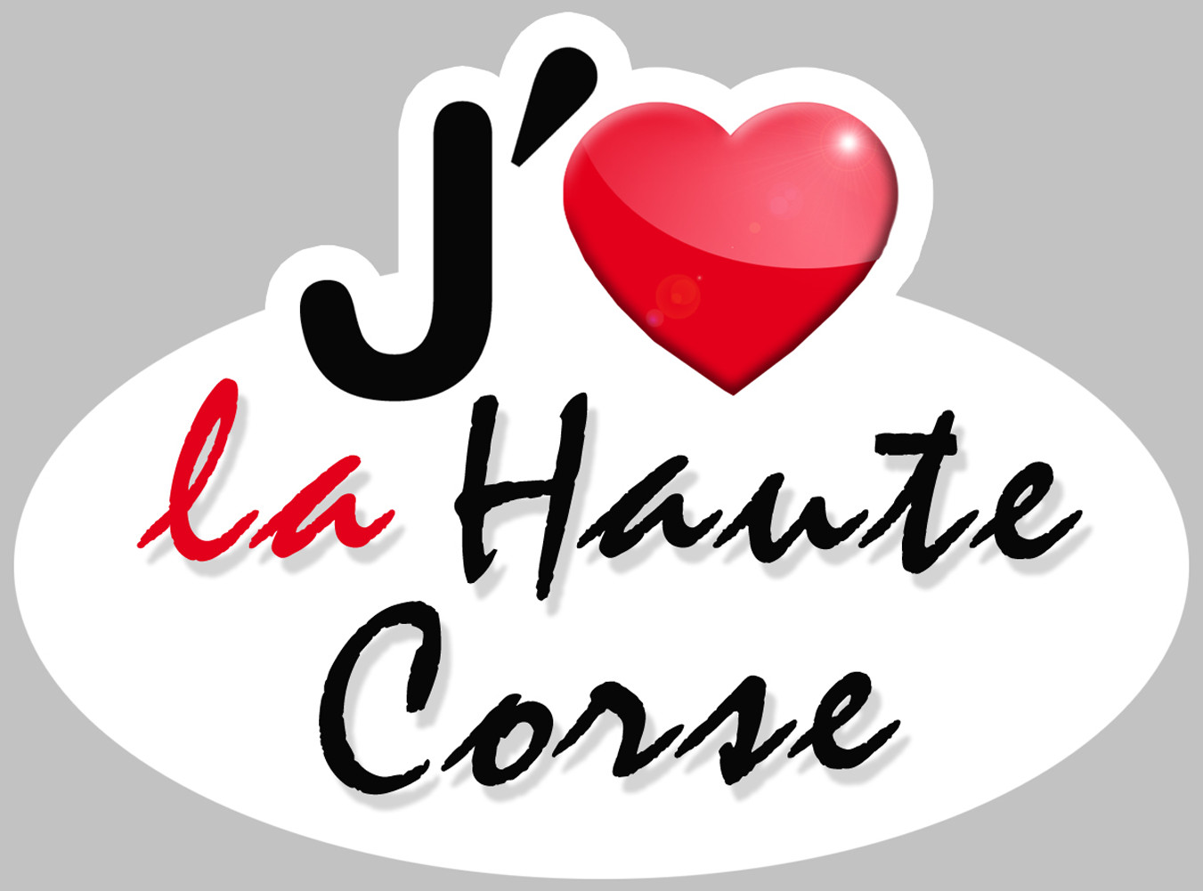 J'aime la Haute Corse (15x11cm) - Sticker/autocollant