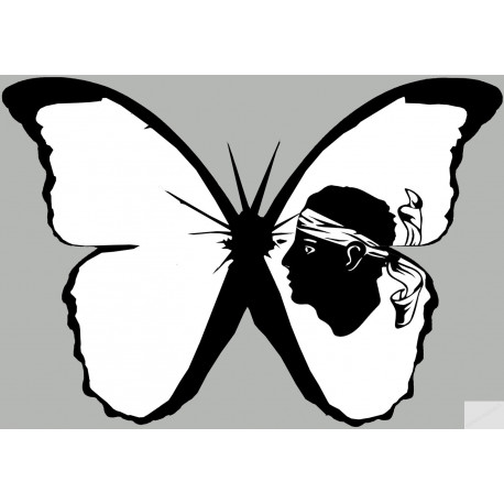 Effet papillon Corse (15x10.5) - Sticker/autocollant