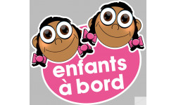 Enfants à bord filles méditerranéennes (10x9cm) - Sticker/autocollant