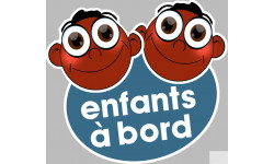 Enfants à bord deux frères (15x13,5cm) - Sticker/autocollant