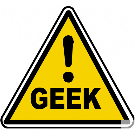 Danger geek (10x9cm) - Sticker/autocollant