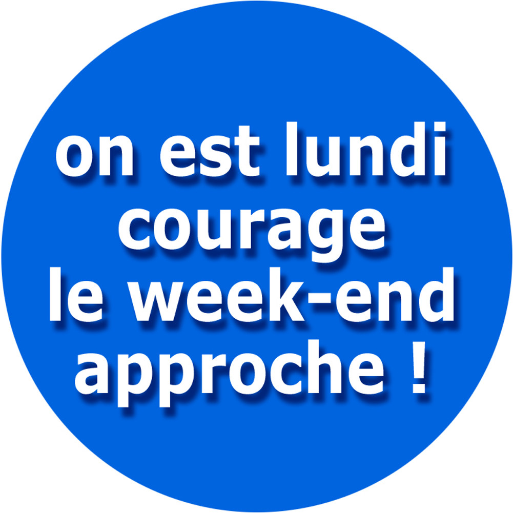 on est lundi (5x5cm) - Sticker/autocollant