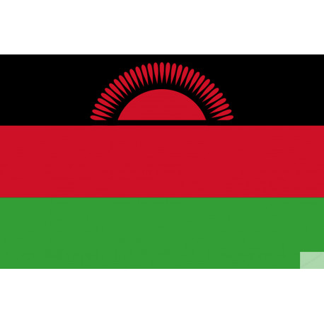 Drapeau Malawi (19.5x13cm) - Sticker/autocollant