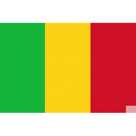 Drapeau Mali (5x3.3cm) - Sticker/autocollant