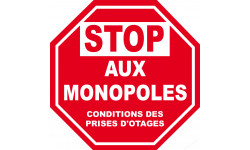 MONOPOLES STOP (10X10cm) - Sticker/autocollant