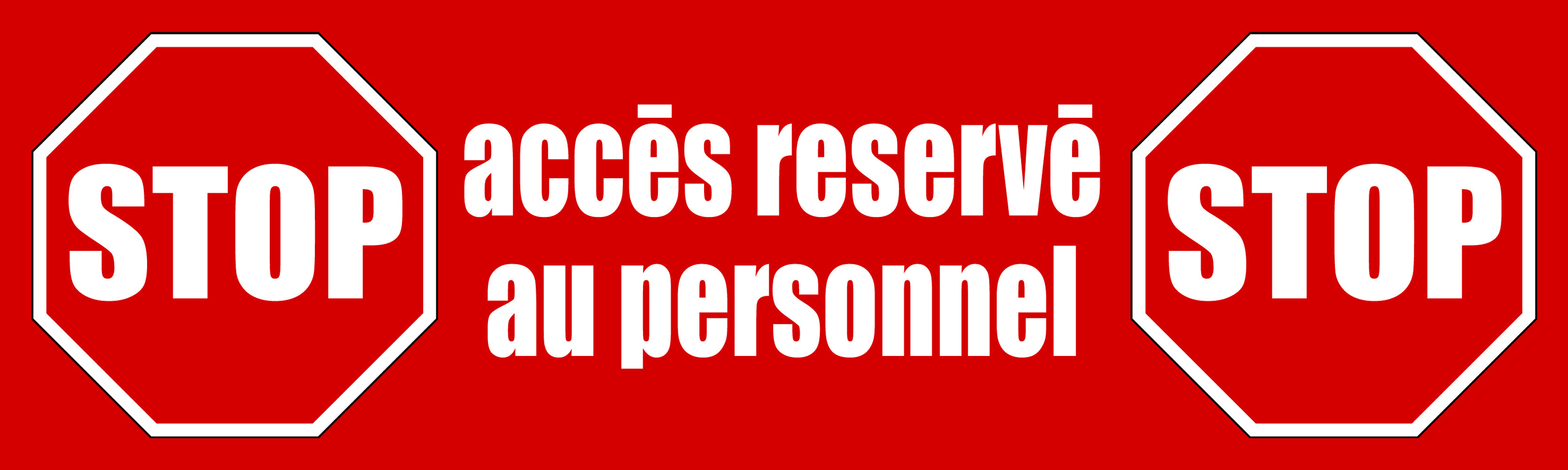 accès réserve (30x9cm) - Sticker/autocollant