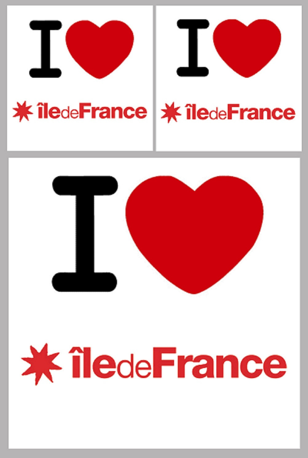 Département 75 l'île de France (1fois 10cm 2fois 5cm) - Sticker/autocollant