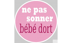 bébé dort fille ne pas sonner -10cm - Sticker/autocollant