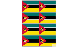 Drapeau Mozambique (8 fois 9.5x6.3cm) - Sticker/autocollant