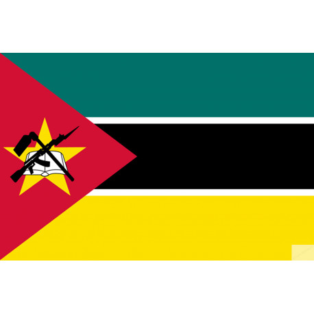 Drapeau Mozambique (19.5x13cm) - Sticker/autocollant