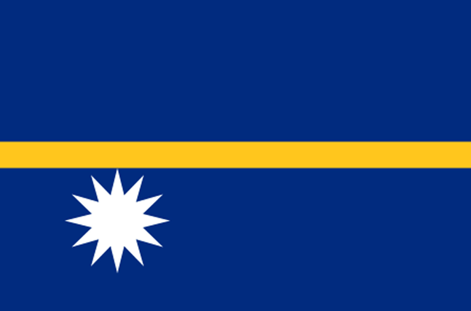 Drapeau Nauru (19.5x13cm) - Sticker/autocollant