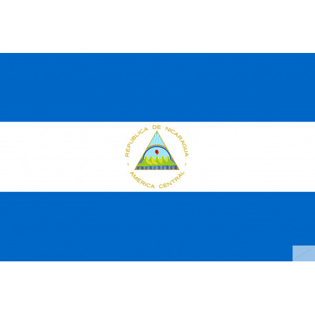 Drapeau Nicaragua 19.5x13cm) - Sticker/autocollant