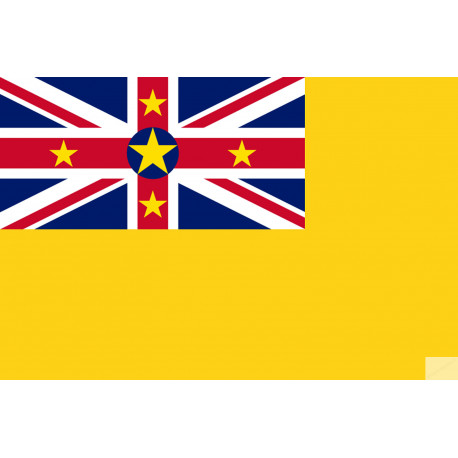 Drapeau Niue (5x3.3cm) - Sticker/autocollant