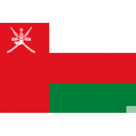 Drapeau Oman (19.5x13cm) - Sticker/autocollant