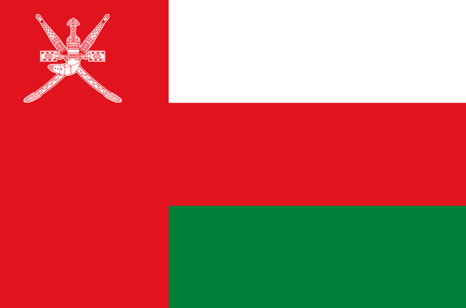 Drapeau Oman (19.5x13cm) - Sticker/autocollant