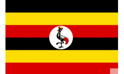 Drapeau Ouganda (19.5x13cm) - Sticker/autocollant